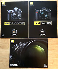 NIKON D800 D300S D7000 DIGITAL SLR CAMERA BROCHURES x3. DUTCH TEXT. EXC COND.