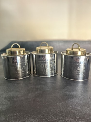 3pc silver metal - metal, tea