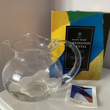 DARTINGTON CRYSTAL - Squat Clear Glass Fluted Ripple 3pt Water Jug - JU1072/0