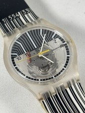 Swatch 2005 Bar Code SUJK109 Jelly In Jelly Wristwatch, Swiss