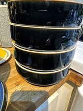 4 Used Denby Jet Black Cereal/