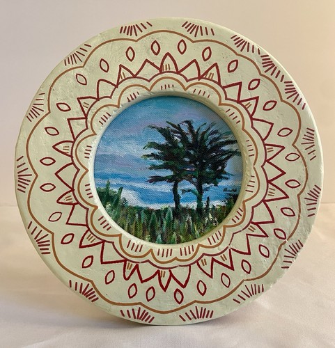 Coastal palm tree - coastal, painting