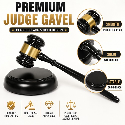 Premium judge auction gavel - judge,