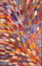 GLORIA PETYARRE, Highly Collectable Aboriginal Art, Medicine leaves, 150 x 100cm