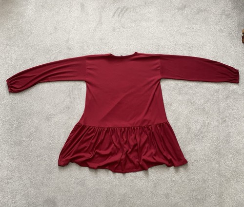 Boohoo red long sleeve drop - long,