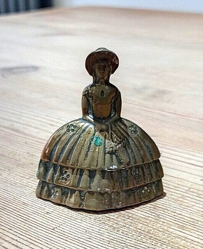 Vintage brass lady - , bell