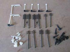 Model Railway Items  Telegraph Poles , Signs  etc     OO Gauge      LOT  6