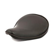 Small Brown Vinyl Covered SOLO SEAT for Bobber/Chopper Motorcycles: 903264
