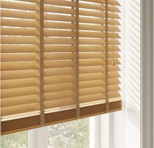 Dunlem Venetian blinds oak effect 50mm slats