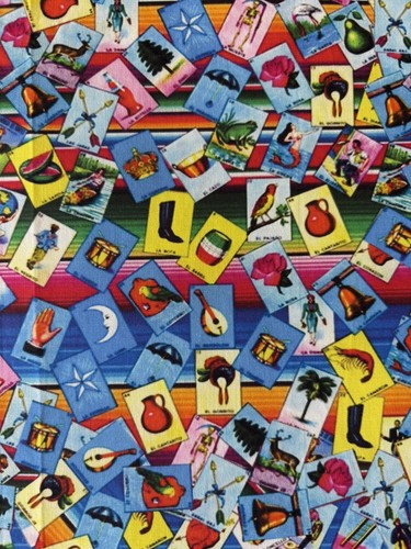 Mexican bingo print cotton - mexican,