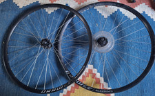 ALEX RIMS DRAW 1.9 700C ROAD GRAVEL DISC BIKE  WHEEL SET 32 HOLE BLACK VGC 