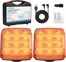 2pcs Rechargeable Amber