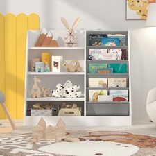 White Bookshelf Storage Shelf