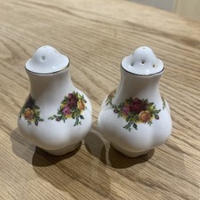 Royal Albert Old Country Roses Salt & Pepper Pots Bone China