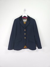 Joules Jacket Size 14 Navy Blue Herringbone Tweed Blazer Parade Country Hacking