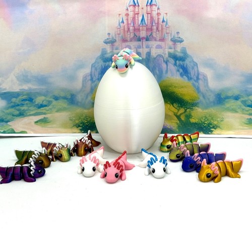 12pcs printed mini axolotl - printed,
