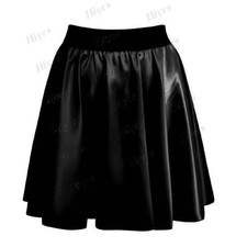 Womens Black Faux Leather PVC