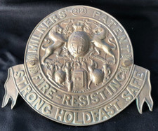  Solid Brass, Milner's - Safe Plate, from big old Victorian safe Circa mid 1800s