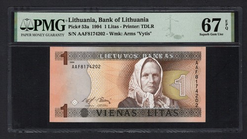 Lithuania one litas 1994 - one,