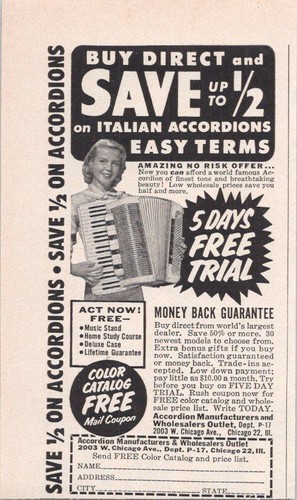 Vintage italian accordion - vintage,