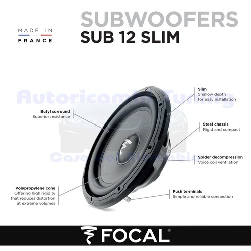 Focal sub12 slim subwoofer - sub12, 12"