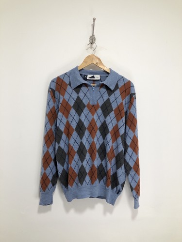 Anglozine argyle sweater - sweater, mens