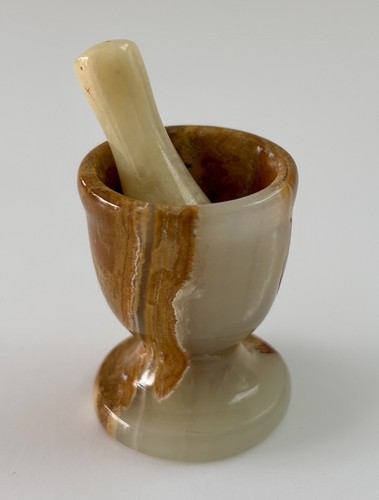 Vintage miniature onyx mortar - miniature,