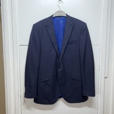 Ozwald Boateng Blazer Jacket Navy Single Button 100% Wool Size 42R Men’s