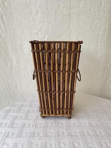 Vintage umbrella stand bamboo - vintage,