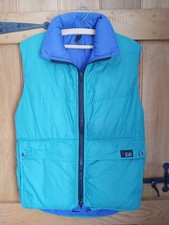 RAB vintage duck down gilet bodywarmer size small green blue