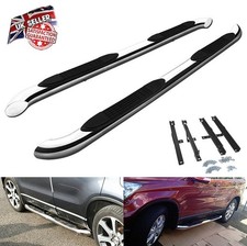 Polished Chrome Side Step Skirt Rail Bar Running Board For 07-12 Honda CR-V MK3