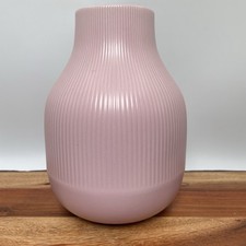Ikea blush pink ribbed vase - ikea,