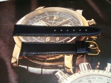 17mm rare size Rotary marked Leather wrist watch strap band new old stock black 