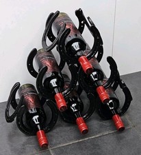 Horseshoe Wine Rack Rustic 6 Bottle Holder STURDY 6KG FREE STANDING -WB10