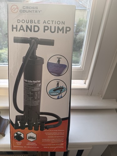 Double action hand pump cross - action,