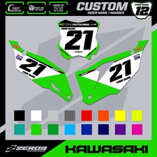 CUSTOM MX NUMBER PLATES BACKGROUNDS GRAPHICS KAWASAKI KXF 450 2019 - 2023 TEAM