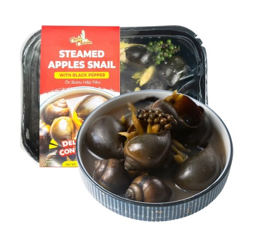 Steamed apples snail with - steamed,