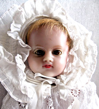 Poured wax antique doll 23" doll 1880s PIEROTTI??? Beautiful condition