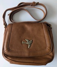 Nica cross body brown faux leather handbag, great condition