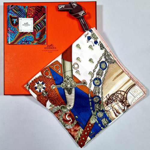 Rare vintage hermes silk scarf - hermes,