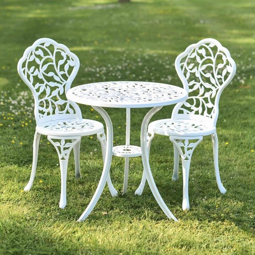 Cast aluminium rosette white - cast,