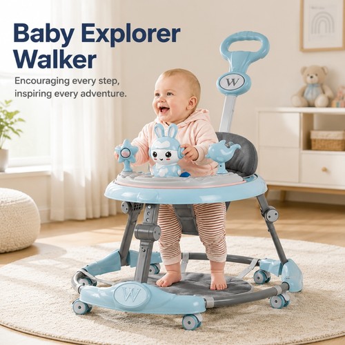 Baby walker rocker with - 2-in-1,