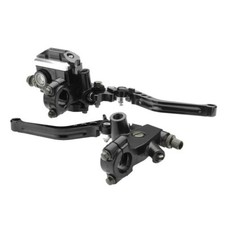 2P 7/8in Accessory Motorcycle Front Brake Clutch Master Cylinder Lever Black 