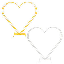 Balloon Arch Backdrop White Gold Flower Display Stand Metal Frame Wedding Decor