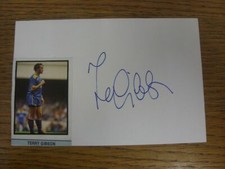 1987/1988 Autographed White Card: Wimbledon - Gibson, Terry  (Sticker laid down