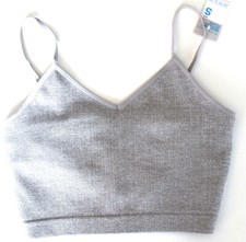 Primark Cropped Vest Top Womens Cami Stretch Black Khaki Beige UK Sizes 6 to 20