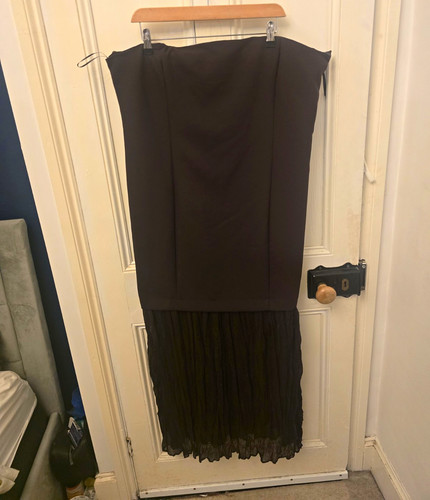 Tesco brown pleated - brown,