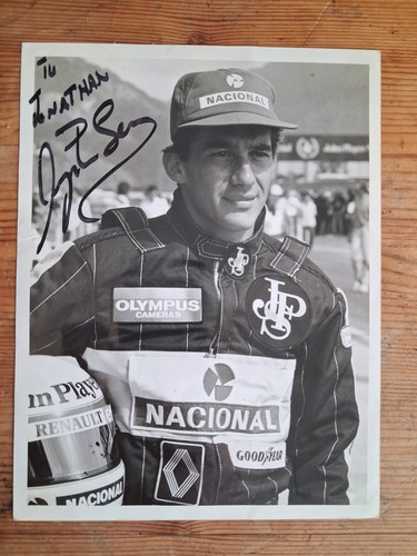 Ayrton senna hand signed photo - senna,