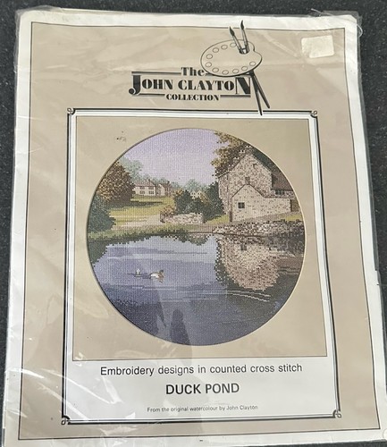Cross stitch kit duck pond - stitch, pond-