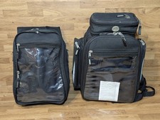 Black Motorcycle Tail Bag Backpack Expanding Luggage USB Charger Port